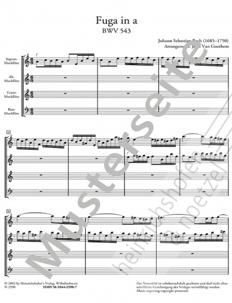 Fuga in a BWV 534