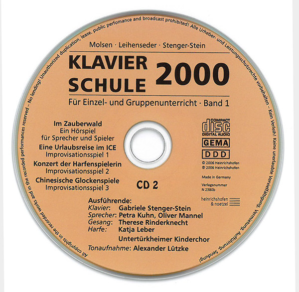 2 CDs for Piano method 2000, Volume 1