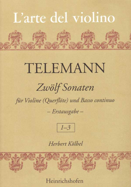 Twelve sonatas | Sonatas 1 - 3 | Georg Philipp Telemann | Heinrichshofen publishing house