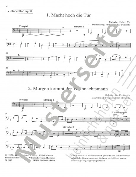 Music in a team - christmas carols | Volume 3 | part Vc / Fag