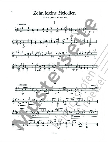 Zehn kleine Melodien für den jungen Gitarristen | Karl Friessnegg | Heinrichshofen Verlag