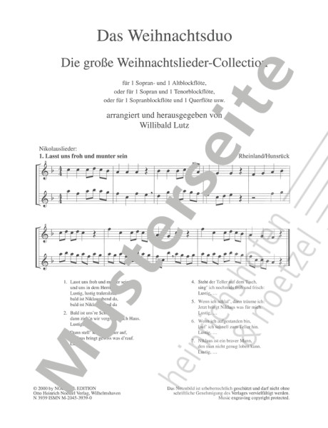 The Christmas Duo | Willibald Lutz | Heinrichshofen publishing house