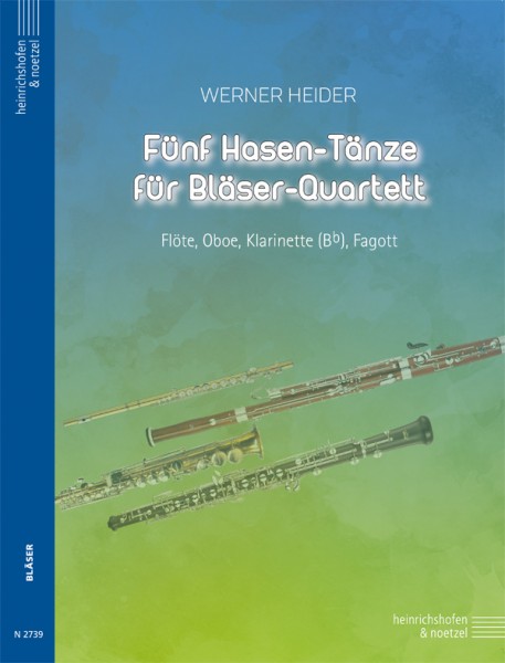 Five rabbit dances for wind quartet | Werner Heider | Heinrichshofen publishing house