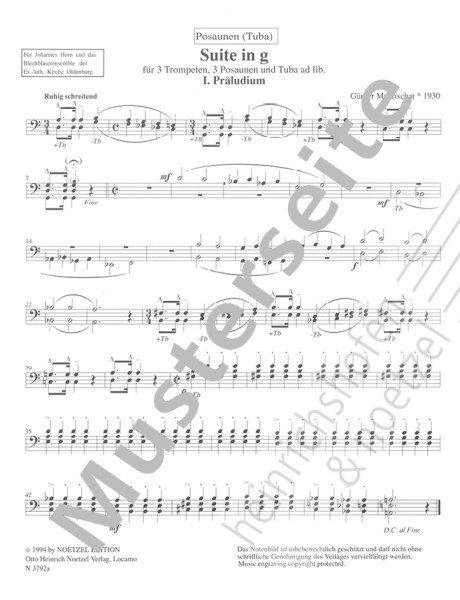 Suite in g | Günter Maurischat | Heinrichshofen publishing house