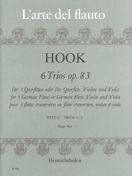 6 Trios op. 83 | Sonatas IV - VI | volume 2 | James Hook | Heinrichshofen publishing house