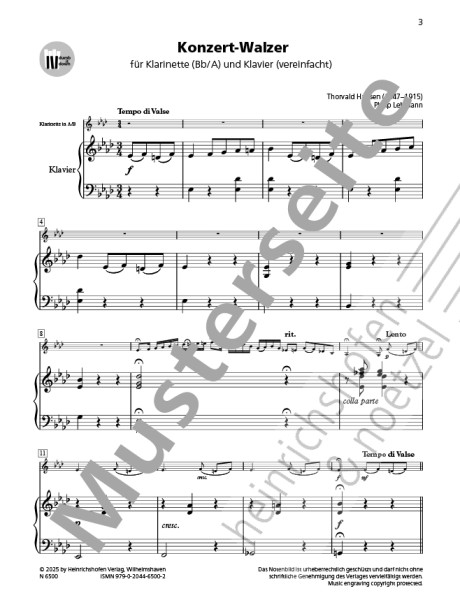 Concert Waltz | Thorvald Hansen | Heinrichshofen publishing house