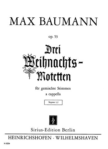 Three Christmas motets, complete parts