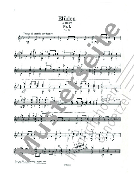 Etudes, Volume 6 | Fernando Sor | Heinrichshofen publishing house