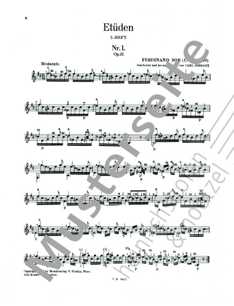 Etudes, Volume 5 | Fernando Sor | Heinrichshofen publishing house