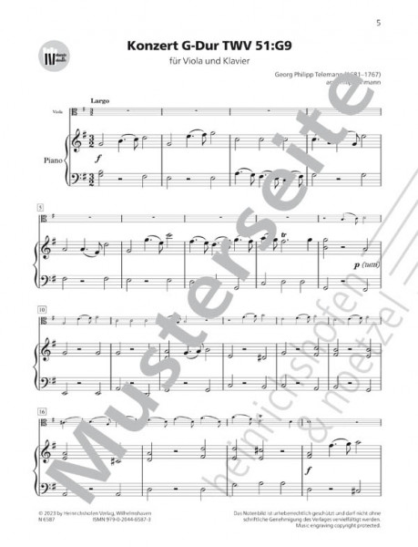 Concerto in G major TWV51:G9 | Georg Philipp Telemann | Heinrichshofen publishing house