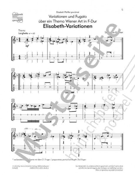 Elisabeth Variations | Sebastian Krämer | Elisabeth Pfeiffer presents Ukulele | Heinrichshofen publishing house