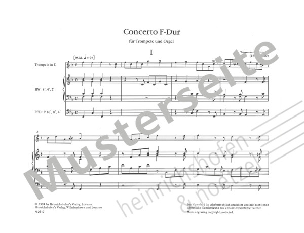 Concerto F major | Tommaso Albinoni | Heinrichshofen publishing house
