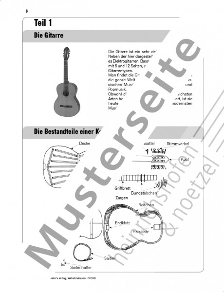 Learning theory playfully | Guitar | Maria Swoboda, Andreas Kantenwein | Heinrichshofen publishing house
