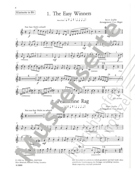 Let's rag | Scott Joplin, Uwe Heger | Heinrichshofen publishing House