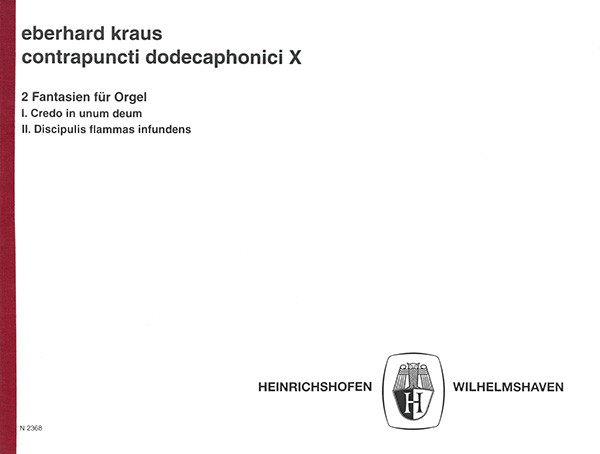 Contrapuncti dodecaphonici X | Eberhard Kraus | Heinrichshofen publishing house