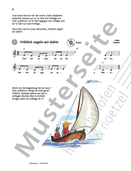 Song accompaniment for the guitar school Fridolin | Hans Joachim Teschner | Heinrichshofen publishing house