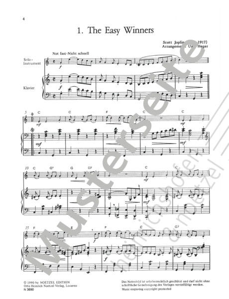 Let's rag | Scott Joplin, Uwe Heger | Heinrichshofen publishing house